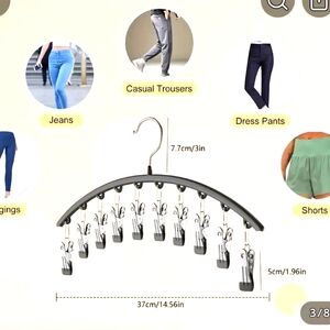 1pc Multi-clips Legging Hanger, Hat Legging Organizer, Durable Socks Drying Rack